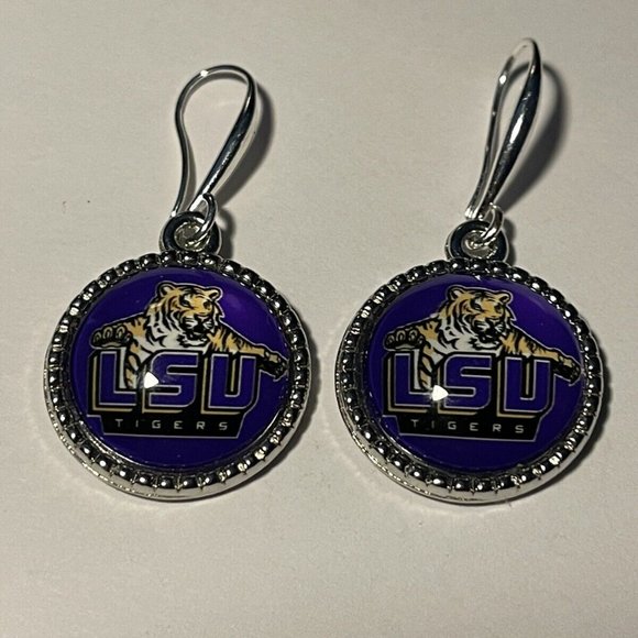 LSU Tigers NCAA Fashion Dangle Earrings NEW - Picture 1 of 2
